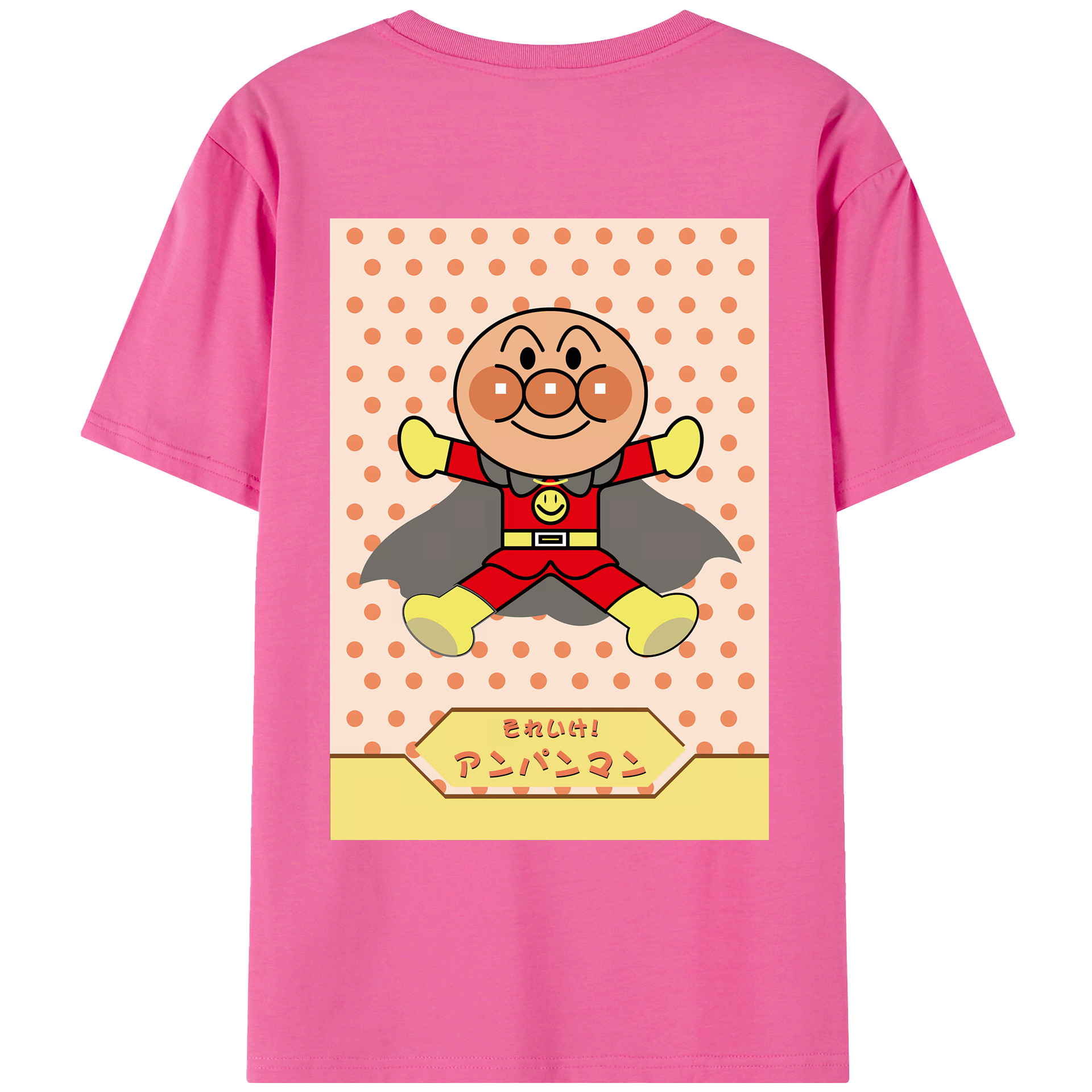 （画像用） アンパンマン Anpanman レディース半袖Tシャツ(バックプリント)